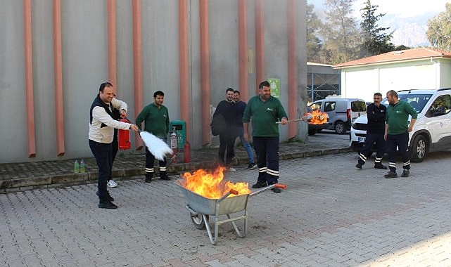 Manavgat ve Kemer’de yangın söndürme tatbikatı